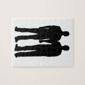 Gay Couple Silhouette Legpuzzel (Horizontaal)