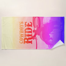  Gay Cowboy Beach Towel