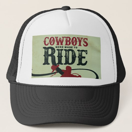 Gay Cowboy White en Black Trucker Hat Pet (Voorkant)