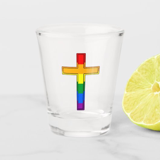 Gay Cross Shot Glas (Voorkant)