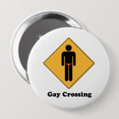 Gay Crossing Ronde Button 4,0 Cm (Voorkant /achterkant)