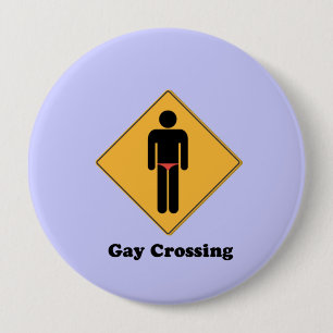 GAY CROSSING RONDE BUTTON 4,0 CM