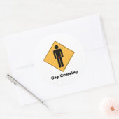 Gay Crossing Ronde Sticker (Envelop)