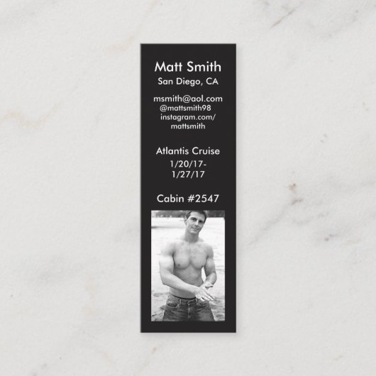 Gay Cruise Card Mini Visitekaartje (Voorkant)