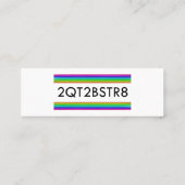 Gay Cruise Card Mini Visitekaartje (Achterkant)