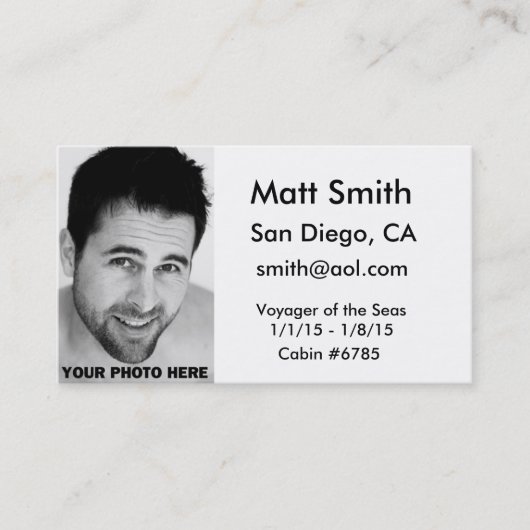 Gay Cruise Card Visitekaartje (Voorkant)