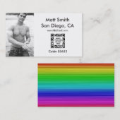 Gay Cruise Kaart (met achterzijde en QR-code) Visitekaartje (Voorkant / Achterkant)