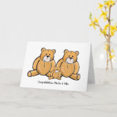 Gay dad baby felicitaties kaart (Gele Bloem)