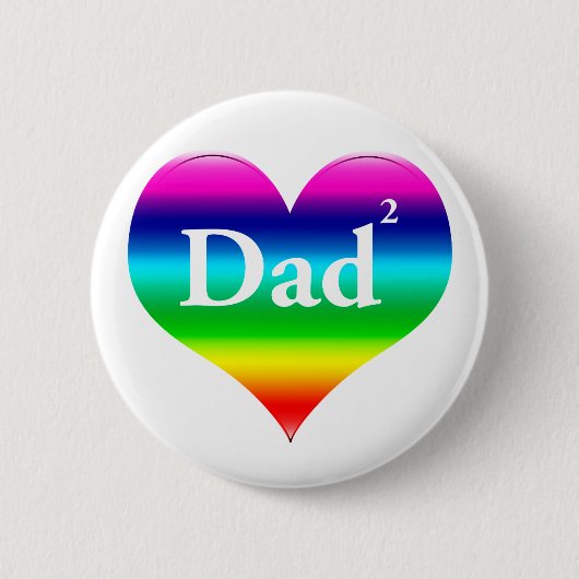 Gay Dad Squared LGBT Ronde Button 5,7 Cm (Voorkant)