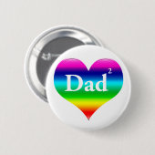 Gay Dad Squared LGBT Ronde Button 5,7 Cm (Voorkant /achterkant)