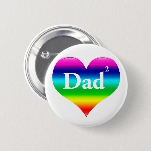 Gay Dad Squared LGBT Ronde Button 5,7 Cm (Voorkant /achterkant)