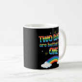 Gay Dads Fathers Day Koffee Mok LGBT Pride Gift (Voorkant rechts)
