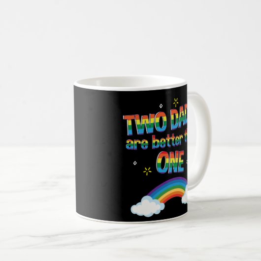 Gay Dads Fathers Day Koffee Mok LGBT Pride Gift (Voorkant rechts)