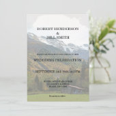 Gay de heer & de heer rustic mountainbtwedduitnodi kaart (Staand voorkant)