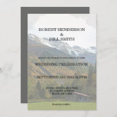 Gay de heer & de heer rustic mountainbtwedduitnodi kaart (Voorkant / Achterkant)