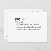 GAY (definitie) Briefkaart (Voorkant / Achterkant)