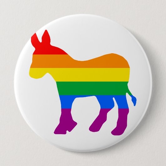 GAY DEMOCRAT.png Ronde Button 4,0 Cm (Voorkant)