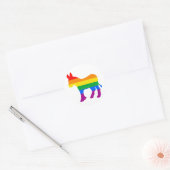 GAY DEMOCRAT RONDE STICKER (Envelop)