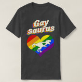 Gay Dino Funny LGBT T-shirt (Design voorkant)