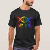 GAY DNA LGBTQ+ Rainbow Pride T-shirt (Voorkant)