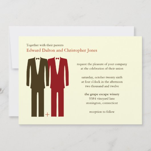 Gay doet de Wiskunde lichte herfst Uitnodigingen (Voorkant)