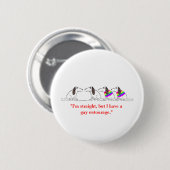 Gay Dog Cartoon #3 Ronde Button 5,7 Cm (Voorkant /achterkant)