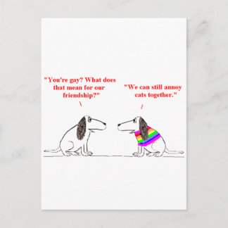 Gay Dog Cartoon 45 Briefkaart