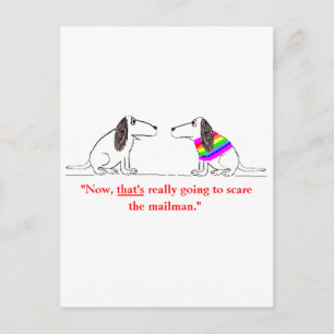 Gay Dog Cartoon #5 Briefkaart