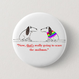 Gay Dog Cartoon #5 Ronde Button 5,7 Cm
