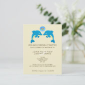 Gay Dolphin Love Heart Bubble Evening Reception Kaart (Staand voorkant)