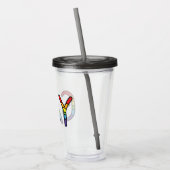 Gay Doodle-ontwerp Acryl Drinkbeker (Links)