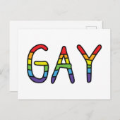 Gay Doodle-ontwerp Briefkaart (Voorkant / Achterkant)