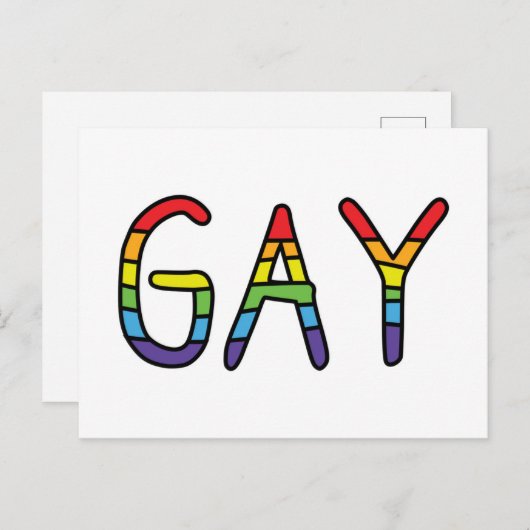 Gay Doodle-ontwerp Briefkaart (Voorkant / Achterkant)