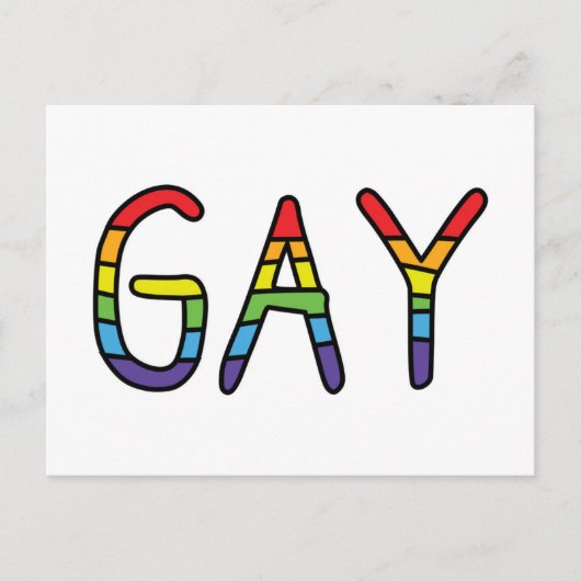 Gay Doodle-ontwerp Briefkaart (Voorkant)