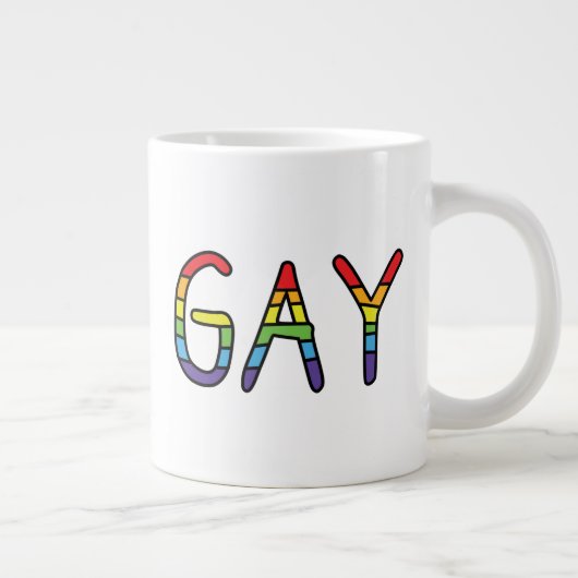Gay Doodle-ontwerp Grote Koffiekop (Rechts)