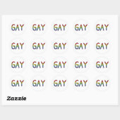 Gay Doodle-ontwerp Ronde Sticker (Vel)