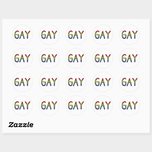 Gay Doodle-ontwerp Ronde Sticker (Vel)