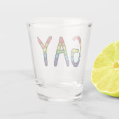 Gay Doodle-ontwerp Shot Glas (Achterkant)