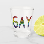 Gay Doodle-ontwerp Shot Glas (Voorkant)