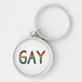 Gay Doodle-ontwerp Sleutelhanger (Voorkant)