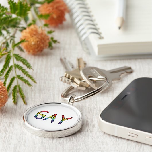 Gay Doodle-ontwerp Sleutelhanger (Zijkant)