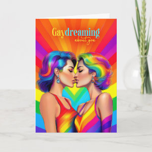 Gay Dreaming Lesbisch Paar Rainbow Kaart