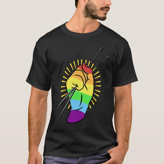 Gay Drumsticks Drummer Drum Set T-shirt (Voorkant)