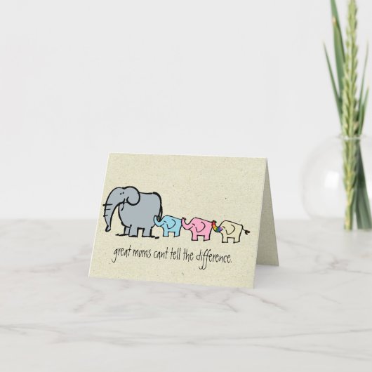 gay elephant mothers day card kaart (Voorkant)