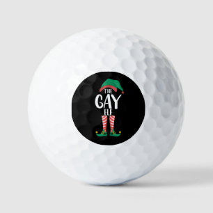 Gay Elf LGTBQ Matching Familie Kerstfeest Golfballen