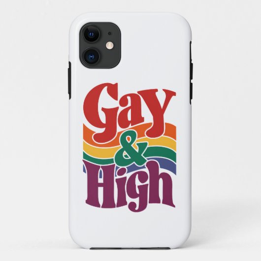Gay en hoge retro LGBTQ Pride vlag Case-Mate iPhone Case (Achterkant)