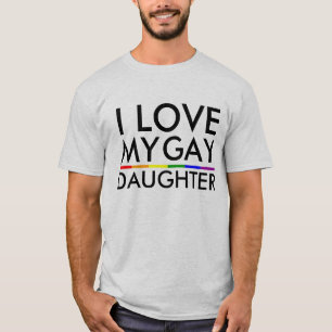 GAY EN LESBIAN PRIDE IK HOOP VAN MIJN GAY DAUGHTER T-SHIRT