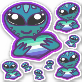 Gay en Proud Alien-Stickers Sticker