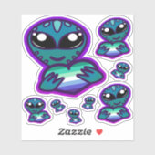 Gay en Proud Alien-Stickers Sticker (Vel)