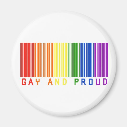 Gay en trotse barcode magneet (Voorkant)